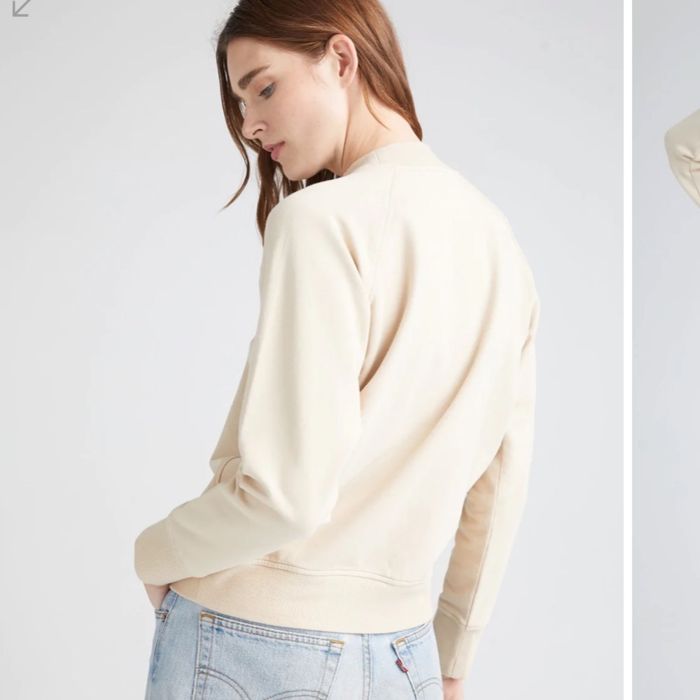 Terry Mock Neck Sweatshirt